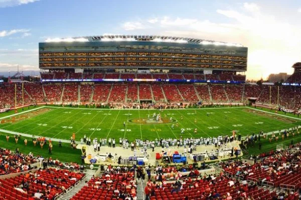 American football stadium crowd